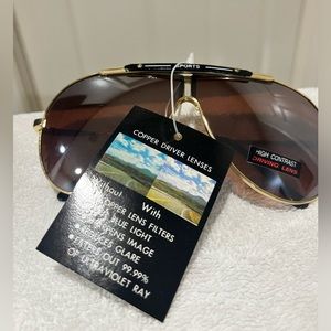 Men's or Unisex Sports Sun glasses Copper Driver's Lenses Designer